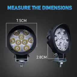 srphere Waterproof 9 Round Cap LED Fog Light Head Lamp for Honda Shine Fog Lamp Motorbike LED (12 V, 27 W) image 4