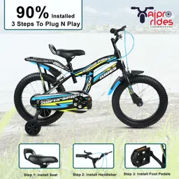 xaipro rides 16T MAGNITE CARRIER M RIM SKYBLUE CYCLE FOR 4 TO 6 YEARS KIDS 16 T (inch) BMX Cycle image 5