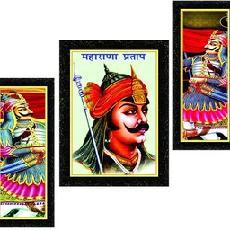 kss MAHARANA PRATAP photo frame MDF Self Adhesive Acrylic 11 inch x 18 inch Painting-picture-13