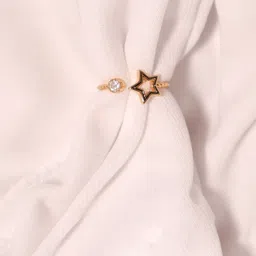SALTY Stone-Studded Star Shaped Adjustable Finger Ring image 2