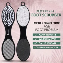 omidazzle 4 In 1 Foot Pedicure Brush, Pumice Stone, Scrubber & File For Soft Care image 4