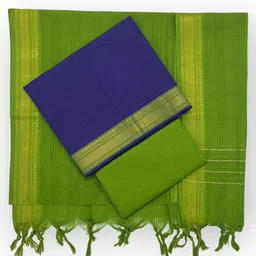 shree mahaveer handlooms Unstitched Pure Cotton Salwar Suit Material Self Design image 2