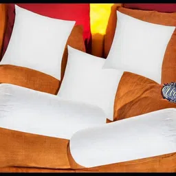 urmila creation Diwan Set Of 3 Cushion & 2 Microfibre Solid Bolster Pack of 5-picture-11