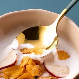 9up Elegant Travel Cutlery Set Gold & Green Spoon Fork Chopsticks with Carry Case Stainless Steel Cutlery Set image 4