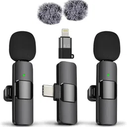 bass bling Best K9 Wireless Lavalier Microphone Set, Dual Mic Kit with Furry Windscreens Microphone-picture-44