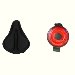fccracing Bicycle Round Back Light and Bicycle Saddle Cover Combo Waterproof Light Soft Saddle Cover Free Size-picture-22