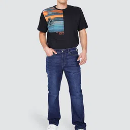 lee Men Boot-Leg Mid Rise Blue Jeans image 5