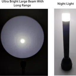zfx 1 Km Long Range Led 2 in 1 Torch Light Rechargeable With Dual Lithium Battery Torch image 5