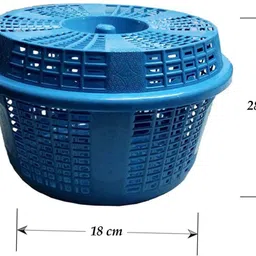skylii Plastic Basket Round With Lid Storage basket Fruit & Vegetable Basket Pack of 6 Plastic Fruit & Vegetable Basket image 2