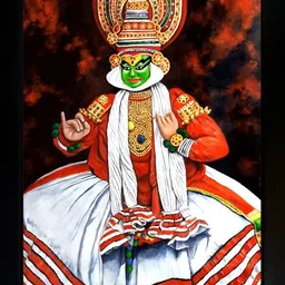crowdhall Kathakali Photo Frame | Kathakali Painting 10 X 13.5 IN Religious Frame-picture-26