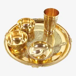 m&v craft pure Pack of 6 Brass Dinner Set-picture-11