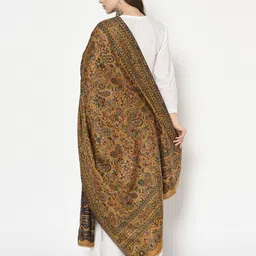 safaa Cotton Blend Woven Yellow Women Dupatta image 3