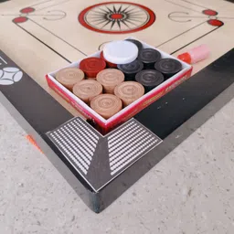 indrova CARROM BOARD 20 INCH WITH WOOD COINS BEST CARROM BOARD 50 cm Carrom Board image 4