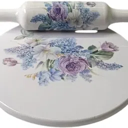 zr handicraft Marble Chakla Belan For Kitchen Rolling Pin & Board image 3