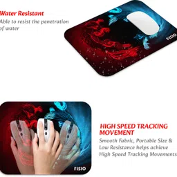 Fisio Printed Designer Mousepad for Laptop Computer Gaming Accessory for Boys Girls Non Slip Base Mousepad image 3