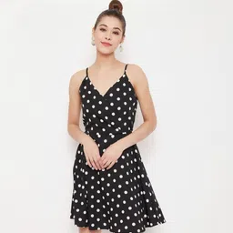 berrylush Women Fit and Flare Black Mini/Short Dress-picture-14
