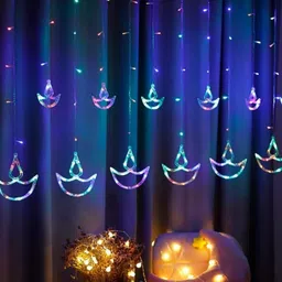 mprow 138 LEDs 3 m Multicolor Steady, Flickering Diya Rice Lights-picture-13
