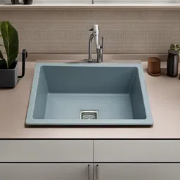cancri Quartz Single Bowl Phantom Granite Sink for Kitchen And Pvc Waste Pipe-Flushmount/Undermount (24 x 18 x 9) Vessel Sink image 5