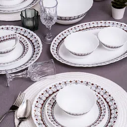 cello Pack of 33 Opalware Glass Dinner Set of 27pcs Dinner Set image 5