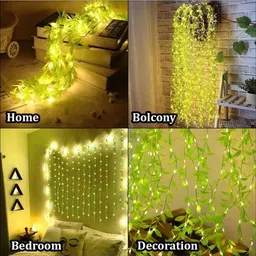 bsvr 200 LEDs 3 m Yellow Flickering Leaf Rice Lights image 4