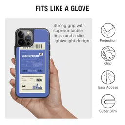 DailyObjects Blue & White Visakhapatnam City Tag Stride 2.0 iPhone 13 Pro Phone Case image 3