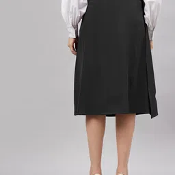 CHROME & CORAL Knee Length Wrap Skirt-picture-34