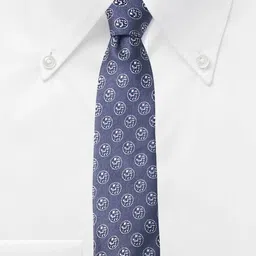 Calvadoss Men Blue & White Woven Design Broad Tie image 4