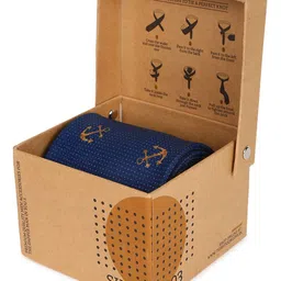 Tossido Men Blue & Yellow Printed Broad Tie image 5