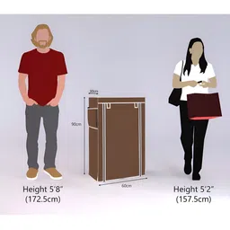 Pamworld Brown 4-Tier Rectangular Shoe Rack image 3