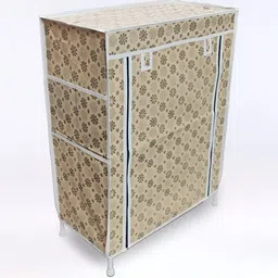 Pamworld Beige Printed 4-Layers Shoes Rack image 5