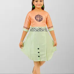 ZOOBA Peach-Coloured Midi Dress-picture-21