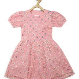 Allen Solly Junior Girls Embellished Sequinned A-Line Dress-picture-49