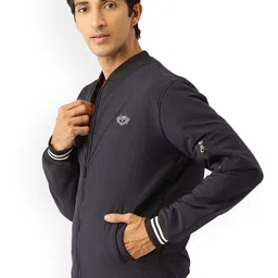 Leather Retail Men Blue Lightweight Varsity Jacket image 3