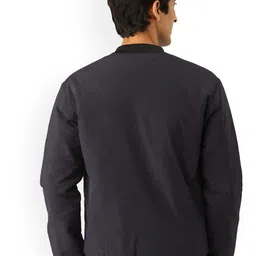 Leather Retail Men Blue Lightweight Varsity Jacket image 5