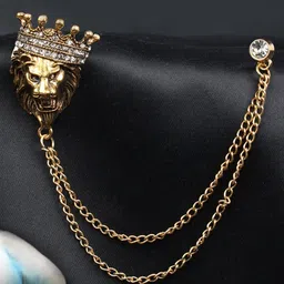 Kavove Men Regal Pride Stone Studded Statement Brooch-picture-33