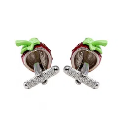 Tossido Maroon & Green Quirky Cufflink image 2