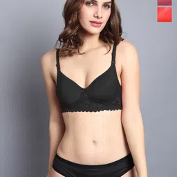 In-Curve Pack Of 3 Cotton Bra Panty Lingerie Set-picture-28