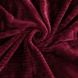 FABINALIV Maroon Striped 300 Tc Woollen King Size Double Bedsheet With 2 Pillow Covers image 4