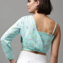 SHOWOFF Women Abstract Printed Crop Trop image 4