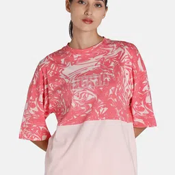 Puma Women POWER Summer Printed Cotton Oversized Crop Top-picture-29