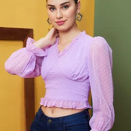 Globus Casual V-Neck Crop Top-picture-33