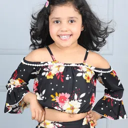 Cutiekins Girls Floral Embellished Crop Top-picture-34