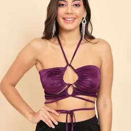 TANDUL Halter Neck Bralette Crop Top image 1