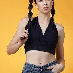 Oomph! Halter Neck Bralette Crop Top-image-82