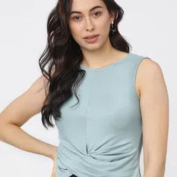Tokyo Talkies Grey Wrap Crop Top-picture-25