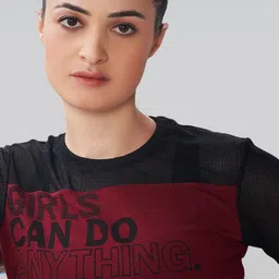 LAASA  SPORTS Typography Printed Crop Top image 3