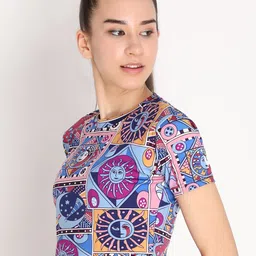 CHKOKKO Ethnic Printed Crop Top image 4