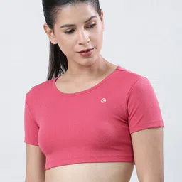 Lovable Sport Round neck short Sleeves Crop Top image 3
