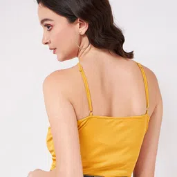 Zima Leto Shoulder Straps Ribbed Fitted Crop Top image 5