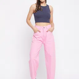 LE BOURGEOIS Round Neck Sleeveless Slim Fit Fitted Crop Top image 5